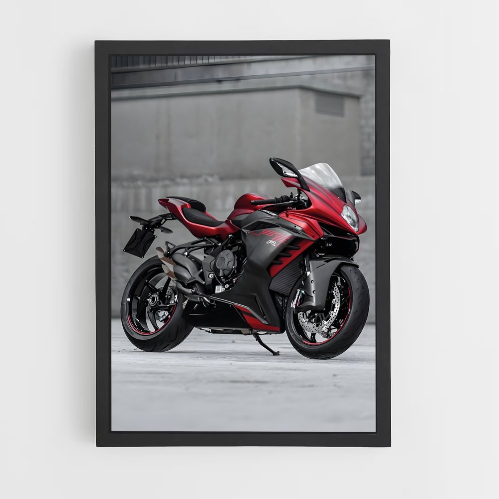 Poster Rouge de la Route – affiche MV Agusta (vue 2)